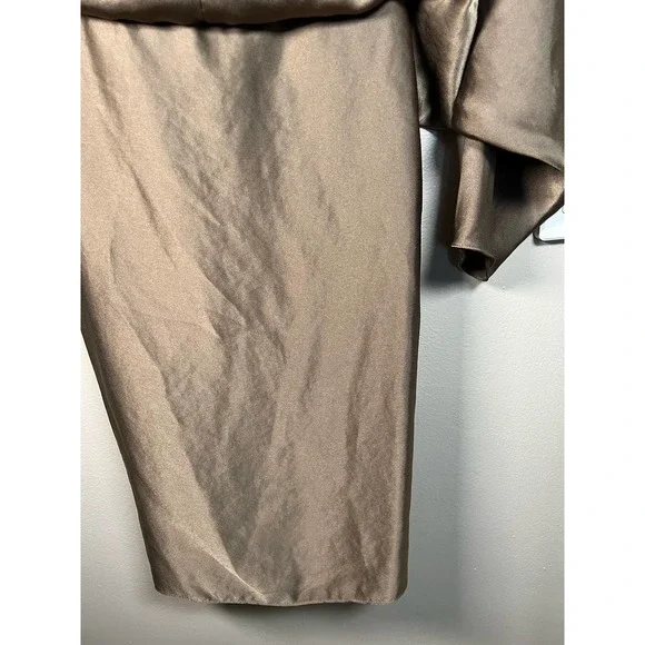 Alexander Wang Satin Charmeuse Batwing Halter Dress $1600 size 6 - Picture 10 of 12